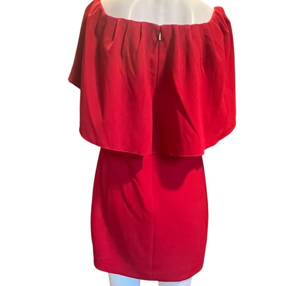 Trina Turk Red Square Neck Blouse Size 0 - Picture 5 of 9